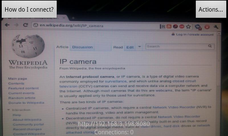 captura ip webcam
