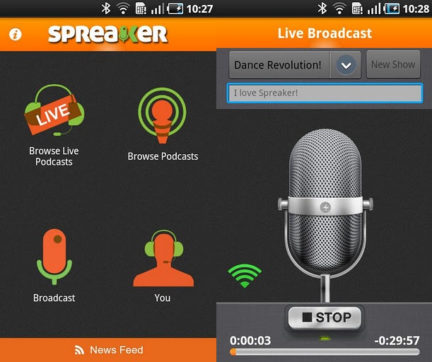 spreaker android