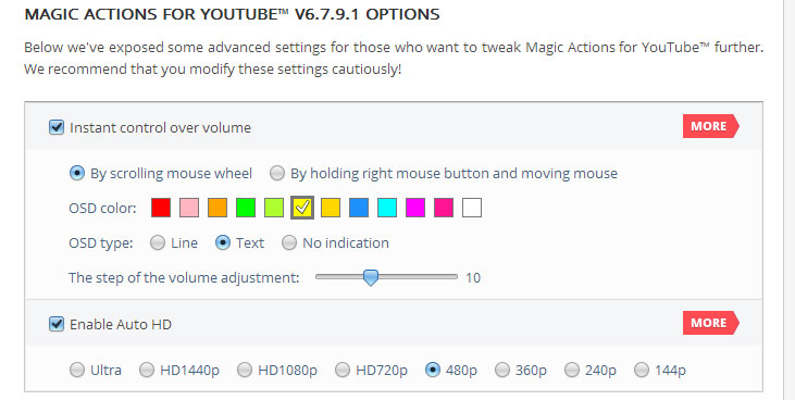Magic-Actions-for-YouTube-configuración